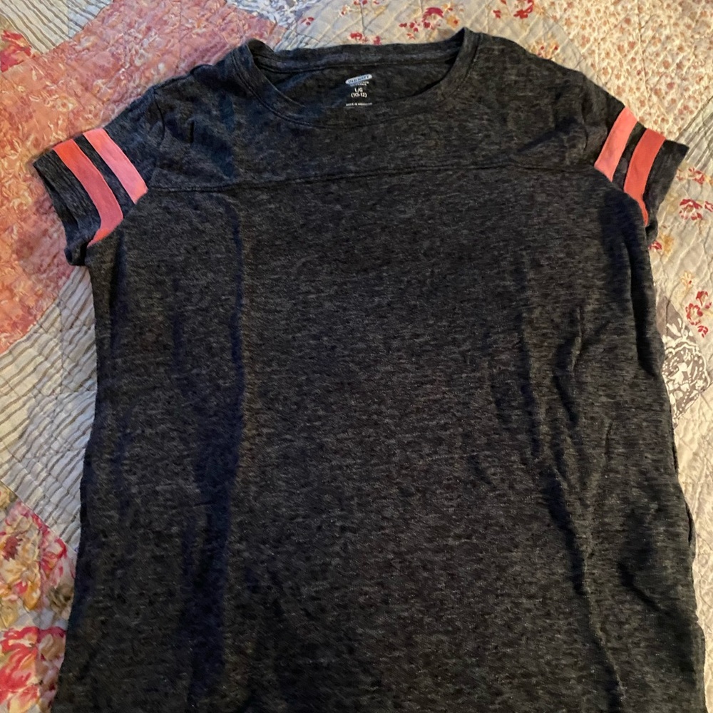 Girls size L 10/12 gray tee